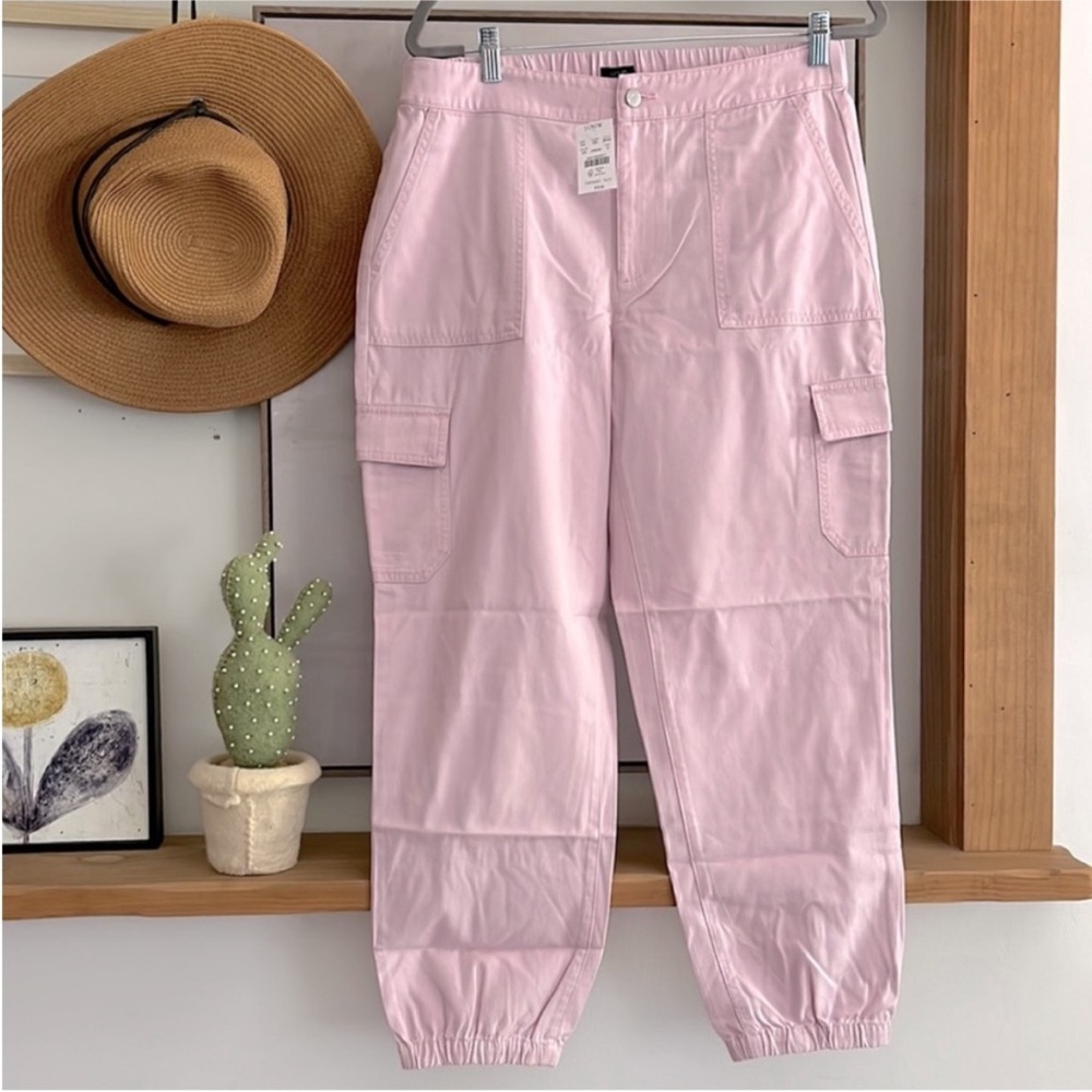 J. Crew Pink Cargo Joggers NWT - Size 14